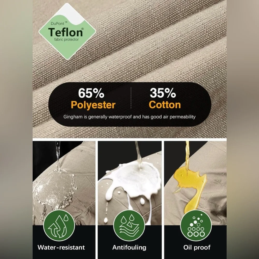 FREE SOLDIER Men's Water Resistant Pants Relaxed Tactical Cargo Pants Size:46x30 - Picture 6 of 16